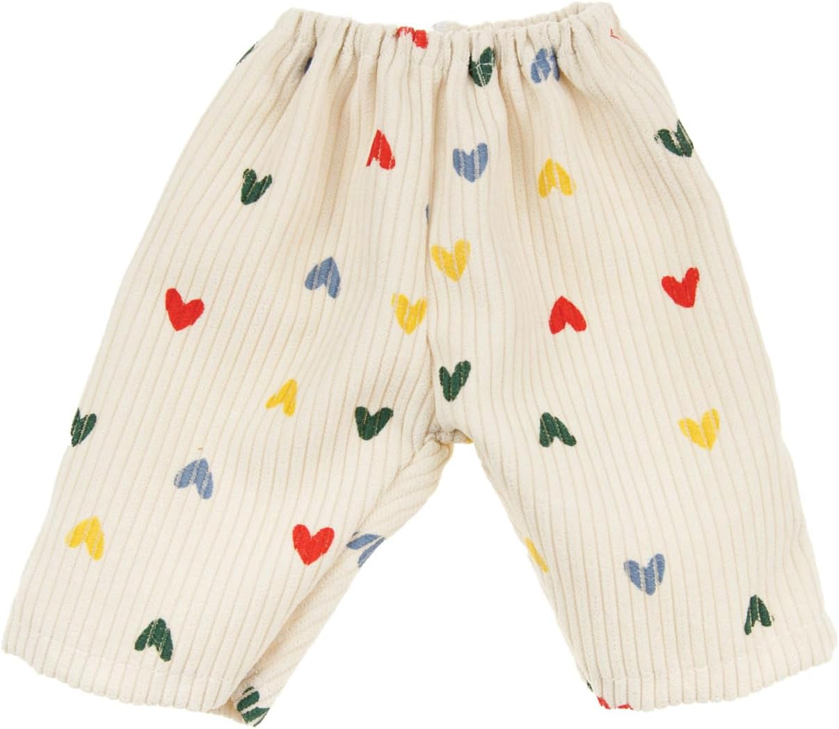 Heless 1516 - Poppenkleertjes "Heart Confetti", 3-delige set met ribfluwelen broek, T-shirt en servet, voor poppen en knuffels maat 28-35 cm