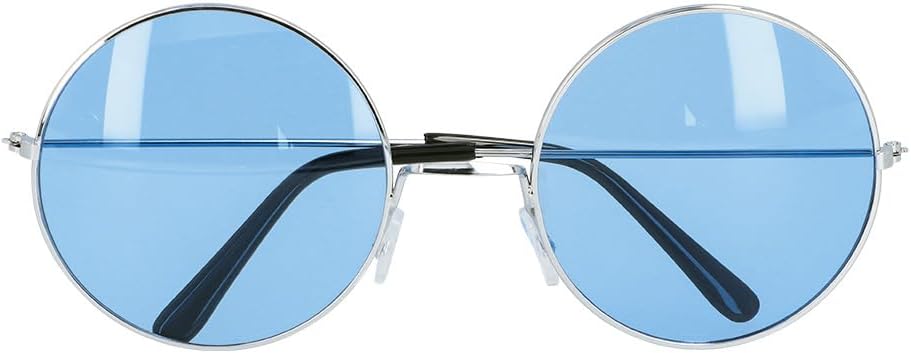 Partybril Hippie XL blauw
