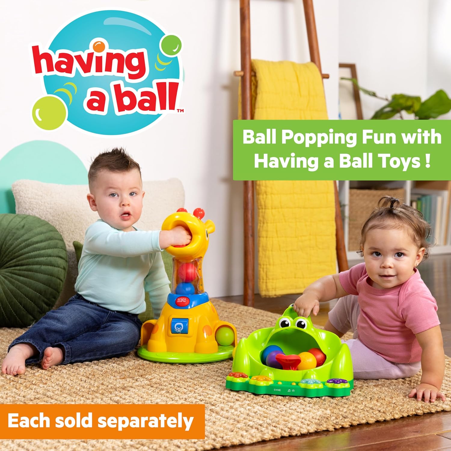 Bright Starts - Poppin` Ball Frog Ball Play Toy - (Bs-17159)