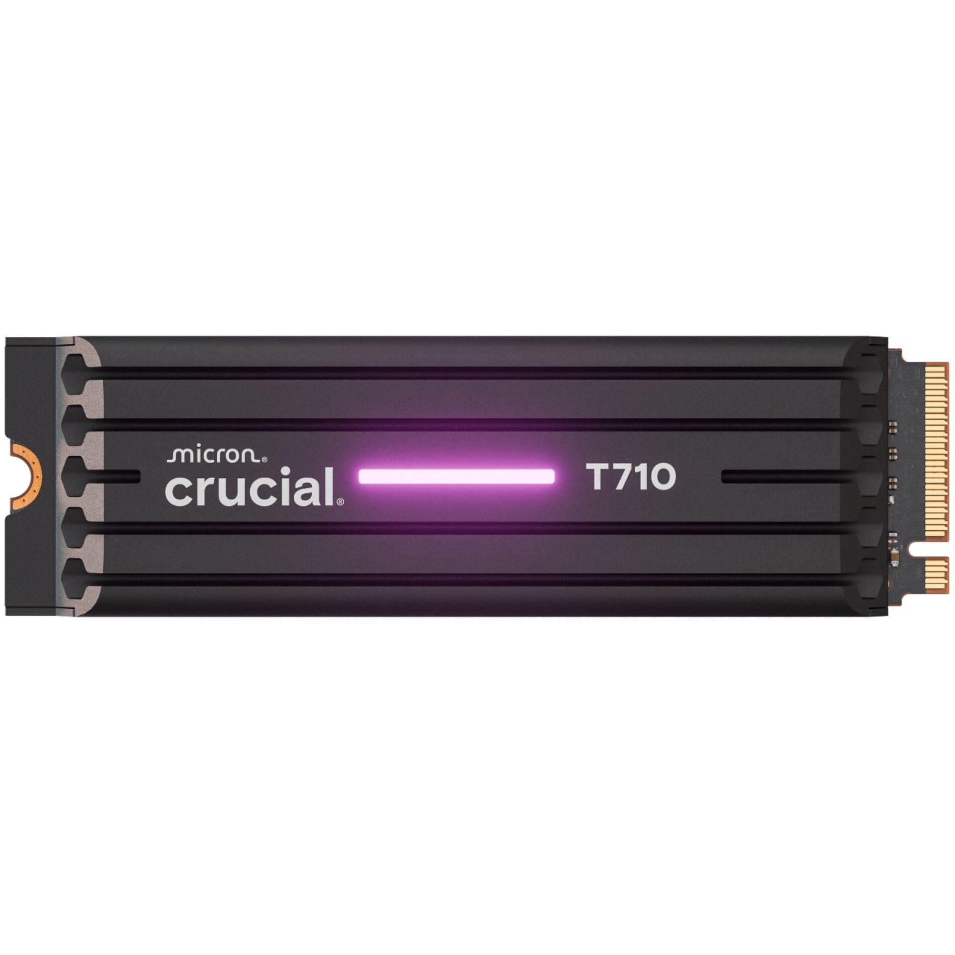 Crucial T710 with Heatsink 1TB PCIe Gen5 NVMe M.2 2280 SSD