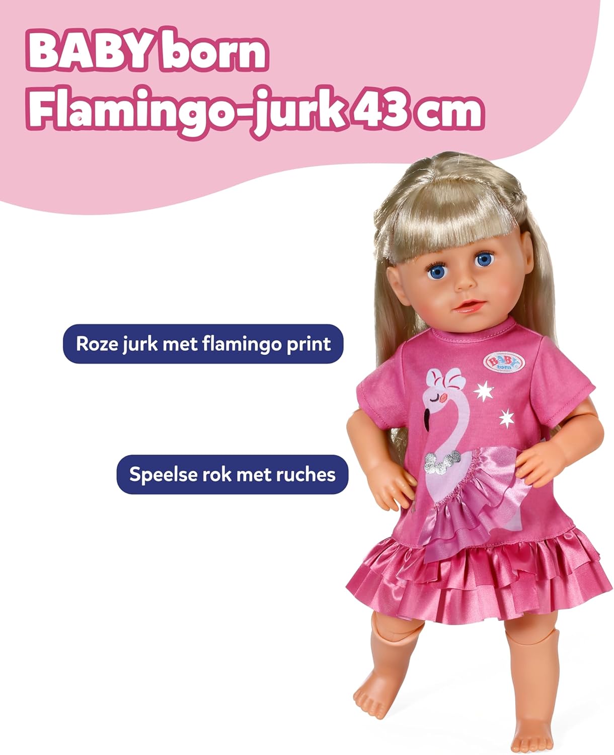 Baby Born - Dress With Flamingo 43 Cm