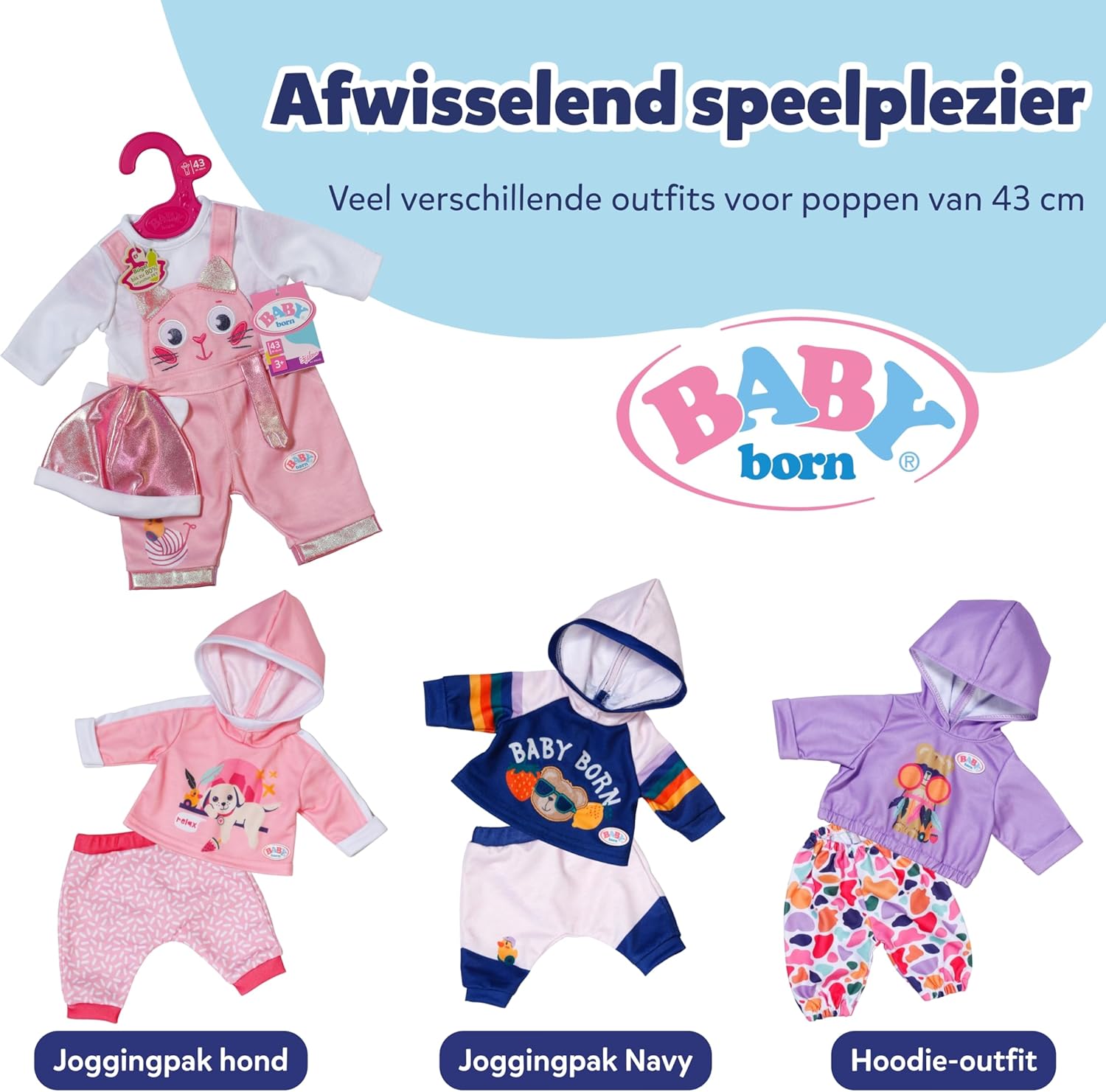 BABY born Kittenonesie, romperpak met lange mouwen met tuinbroek incl. muts, 839430 Zapf Creation
