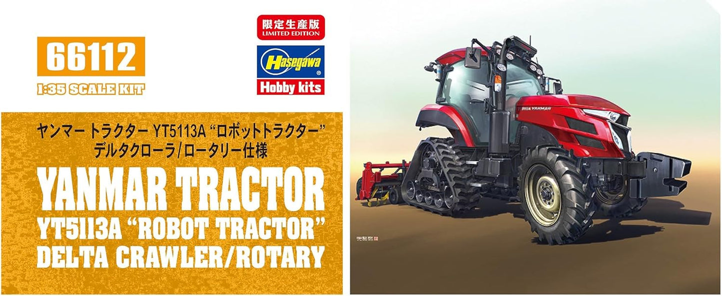 ハセガワ Hasegawa 666112-1/35 Yanmar Tractor Yt5113A Robot Tractor 1:35 Scale