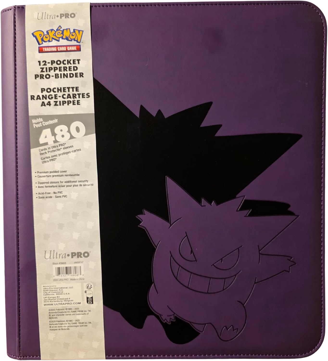 Ultra Pro | Pokemon Elite Series Genga 12-Pocket Zippered PRO Binder | Trading Card Game Accessory