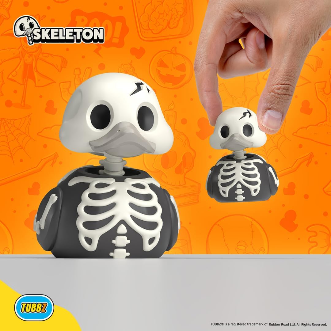 TUBBZ Erstausgabe: Halloween - Skelett Im Dunkeln leuchten als Cosplaying-Gummiente Vinylfigur