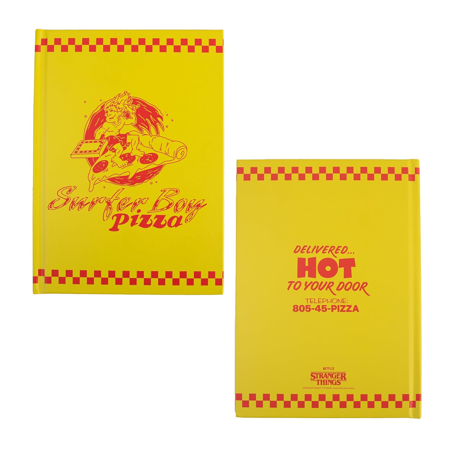 Cinereplicas Stranger Things - Surfer Boy Pizza Quaderno con copertina rigida - 14,5 * 21cm 160p - Licenza ufficiale