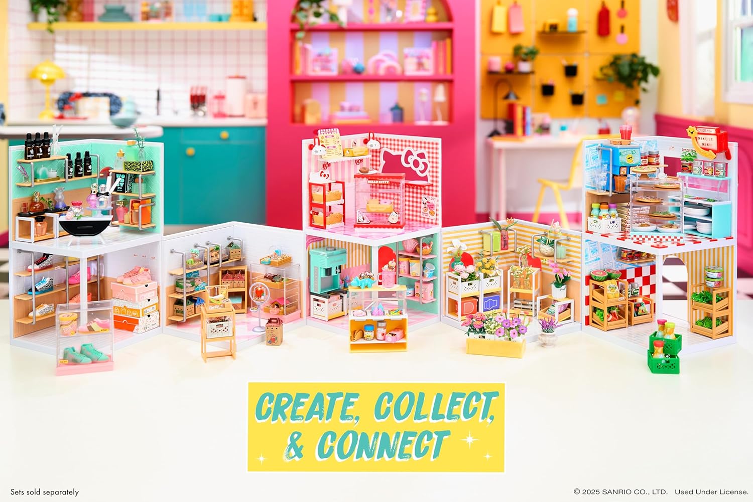 MGA's Miniverse Make It Mini Spaces Hello Kitty - Construction, Personnalisation, Loisirs Créatifs, Chambres, Hobby, Collectionneurs, Exposition, Non Comestible, Collectionneurs et Enfants Dès 8 Ans