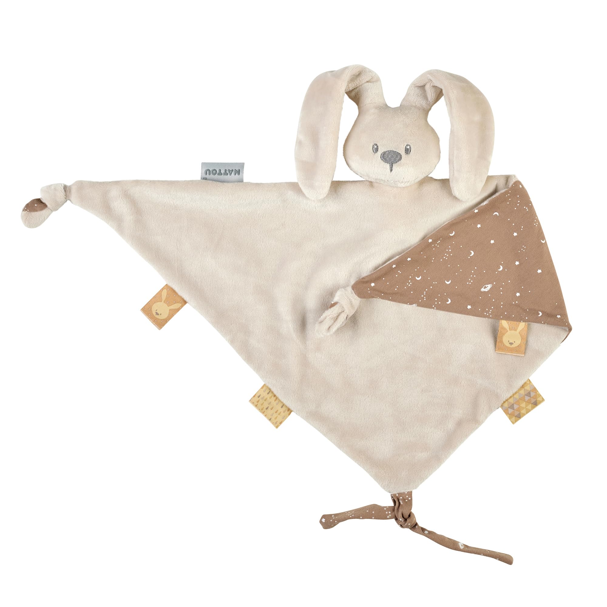 Nattou Lapidou Grote knuffeldoek haas, zand, maxi