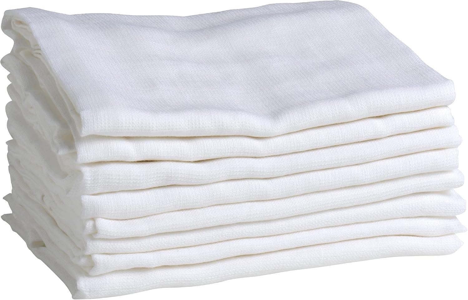 Mininor Global - Organic Muslin Cloth, 8Pcs White (10260)