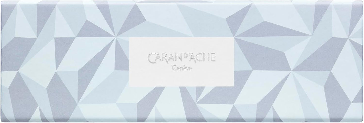 Caran d'Ache 849 Alpine Frost Blue Lead Holder - Hexagonal Aluminium, HB Lead 0.5 mm, Iridescent Glacier Blue, Premium Gift Box, Swiss Made