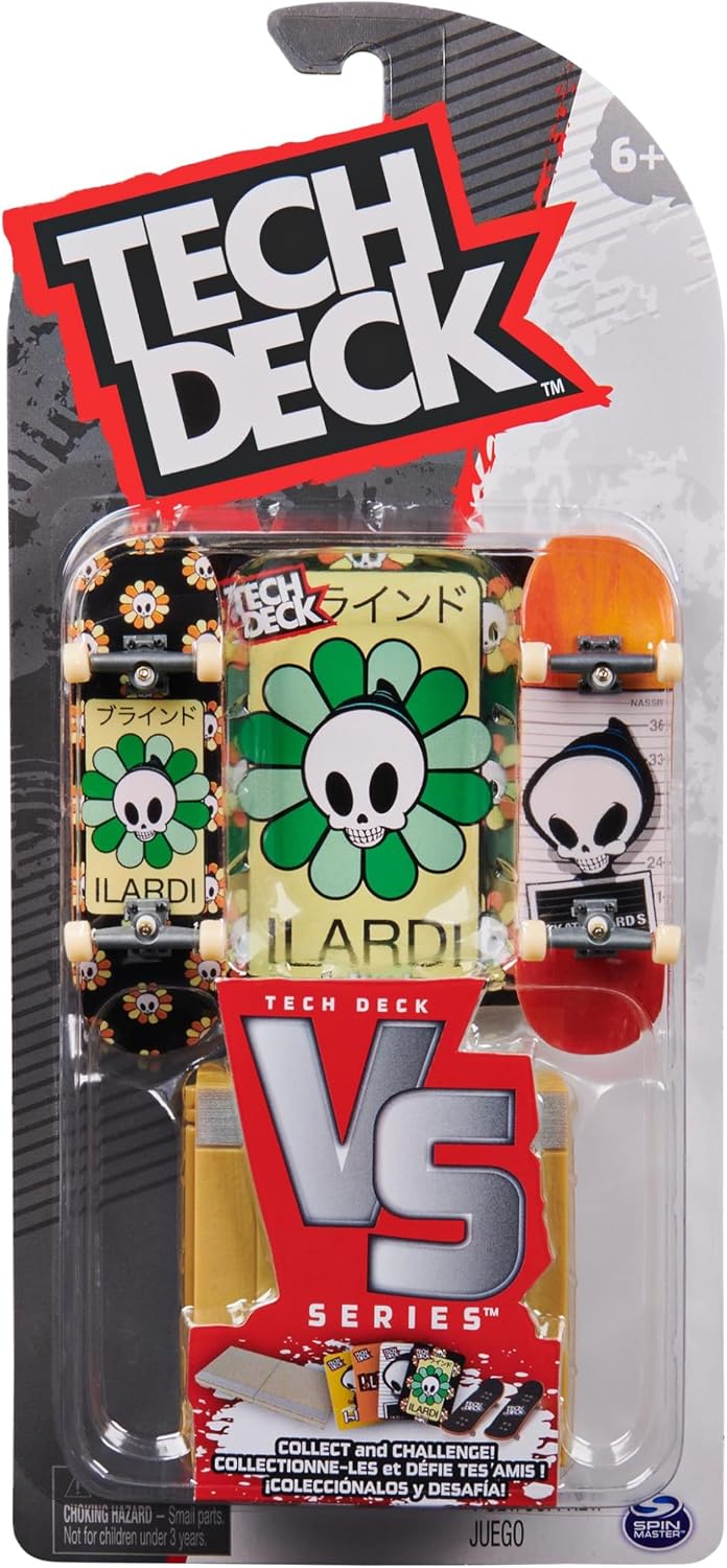 Tech Deck, Plan B Skateboards, Serie Versus, Confezione da 2 Fingerboard da Collezione e Set di Ostacoli, Miniskate, Giocattoli per Bambini, 6+ Anni (Il Modello può Variare