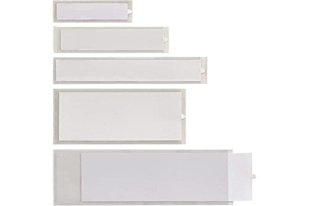 Sei 321113 Porta Etichetta Autoadesive Transparenti, 10 pz