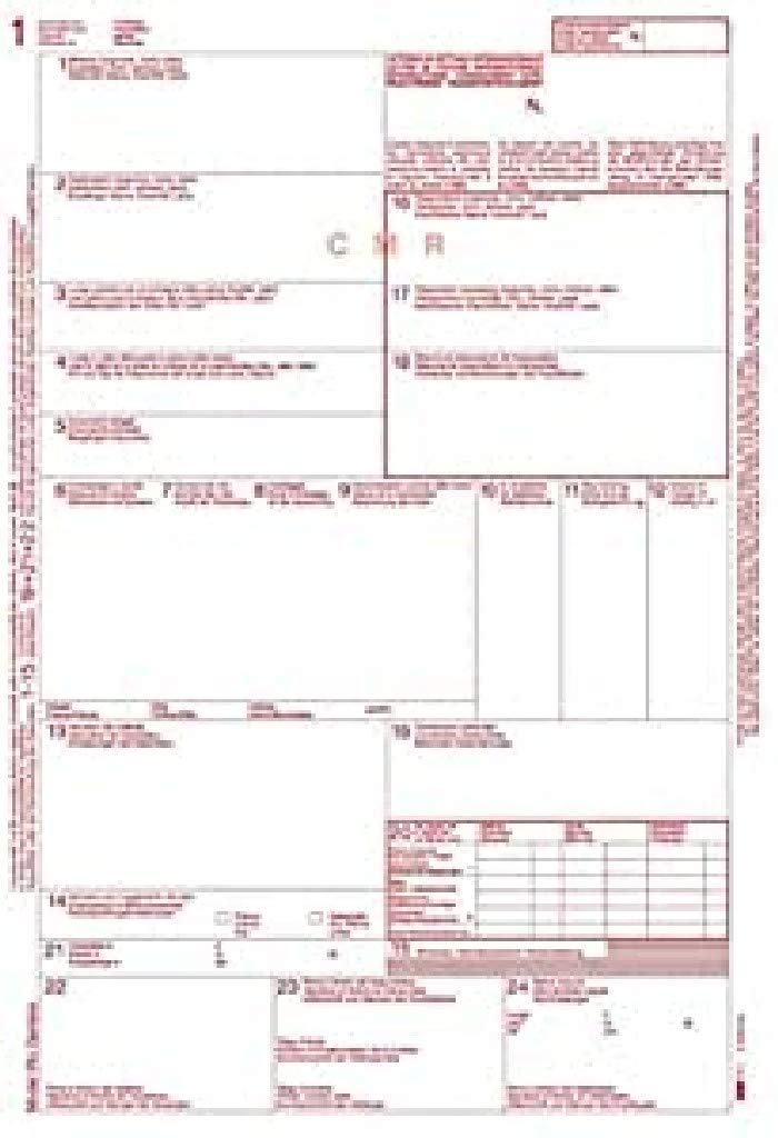 Edipro - E0052BIS - Lettera di vettura internazionale (Modello C.M.R. ) 5 copie meccanografica f.to 12”x24 conf. da pezzi 100