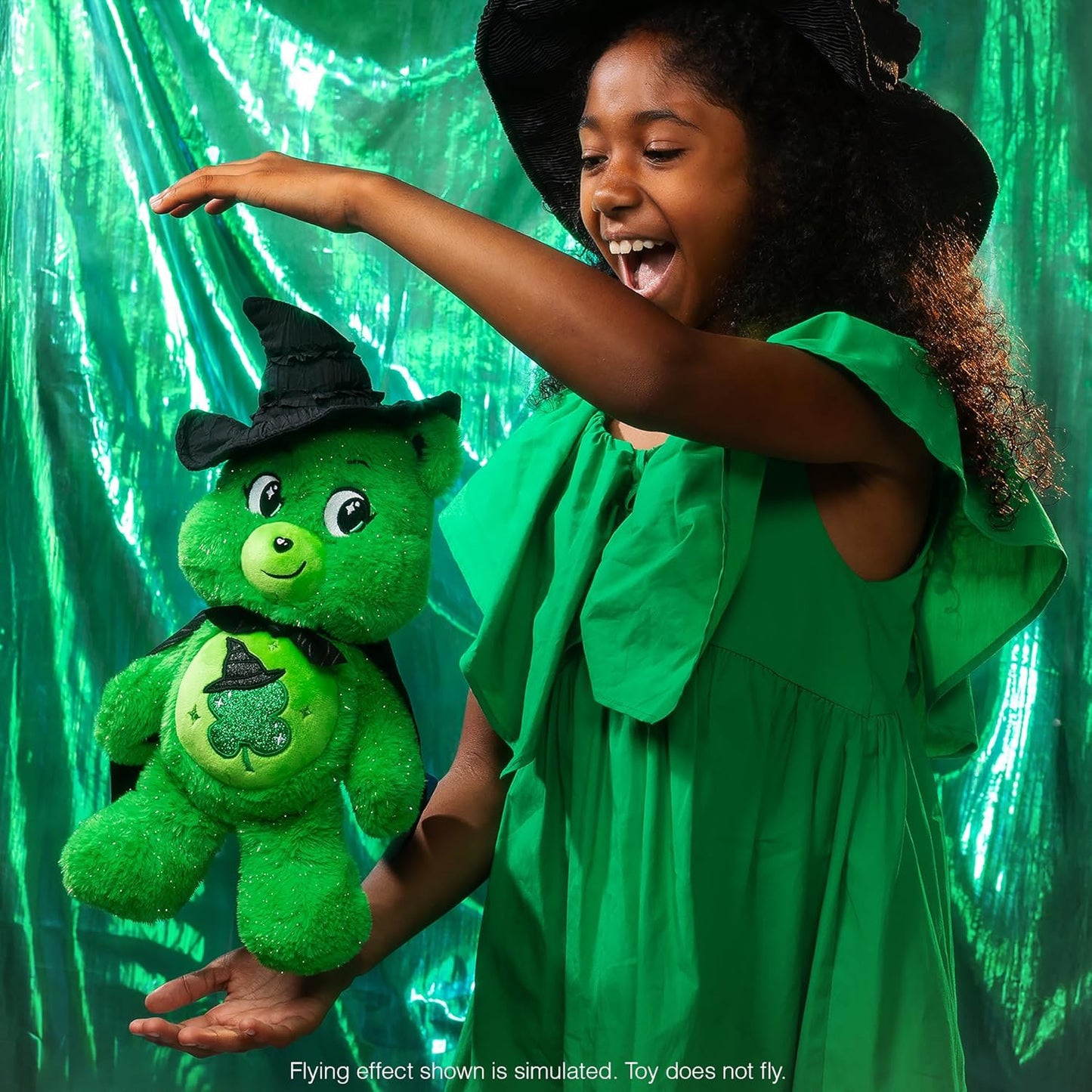 Care Bears Basic Fun x Wicked 30cm Plush 2-Pack – Good Luck Bear as Elphaba & Love-A-Lot Bear as Glinda – Limited Edition Soft Toys – Collectible Gift Set for Kids & Fans