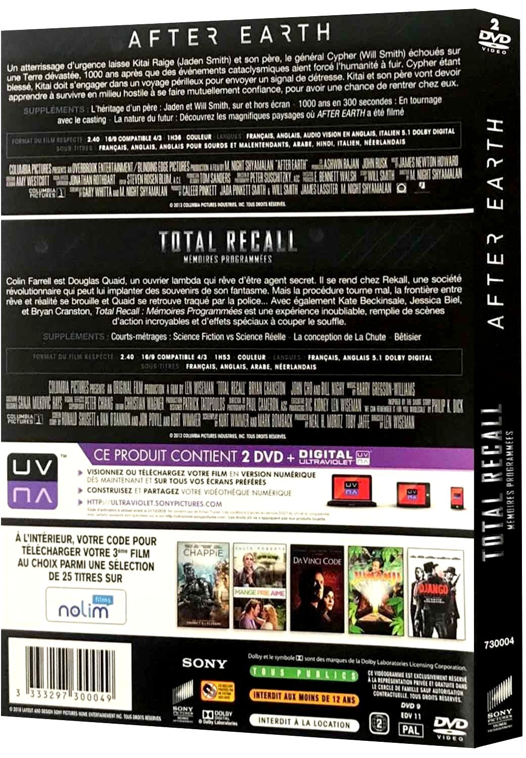 Total Recall/After Earth (Region 2)