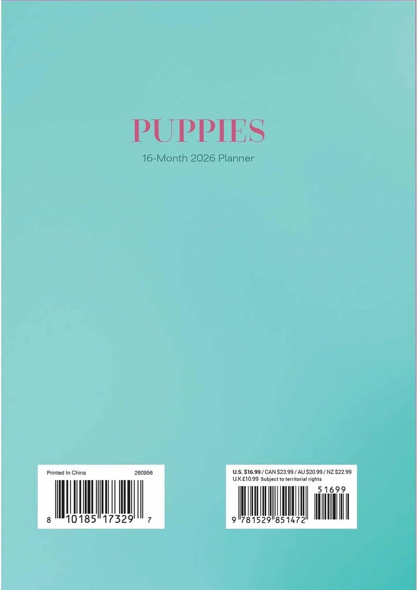 Carousel Worldwide, Puppies 2026 Engagement Diary Planner
