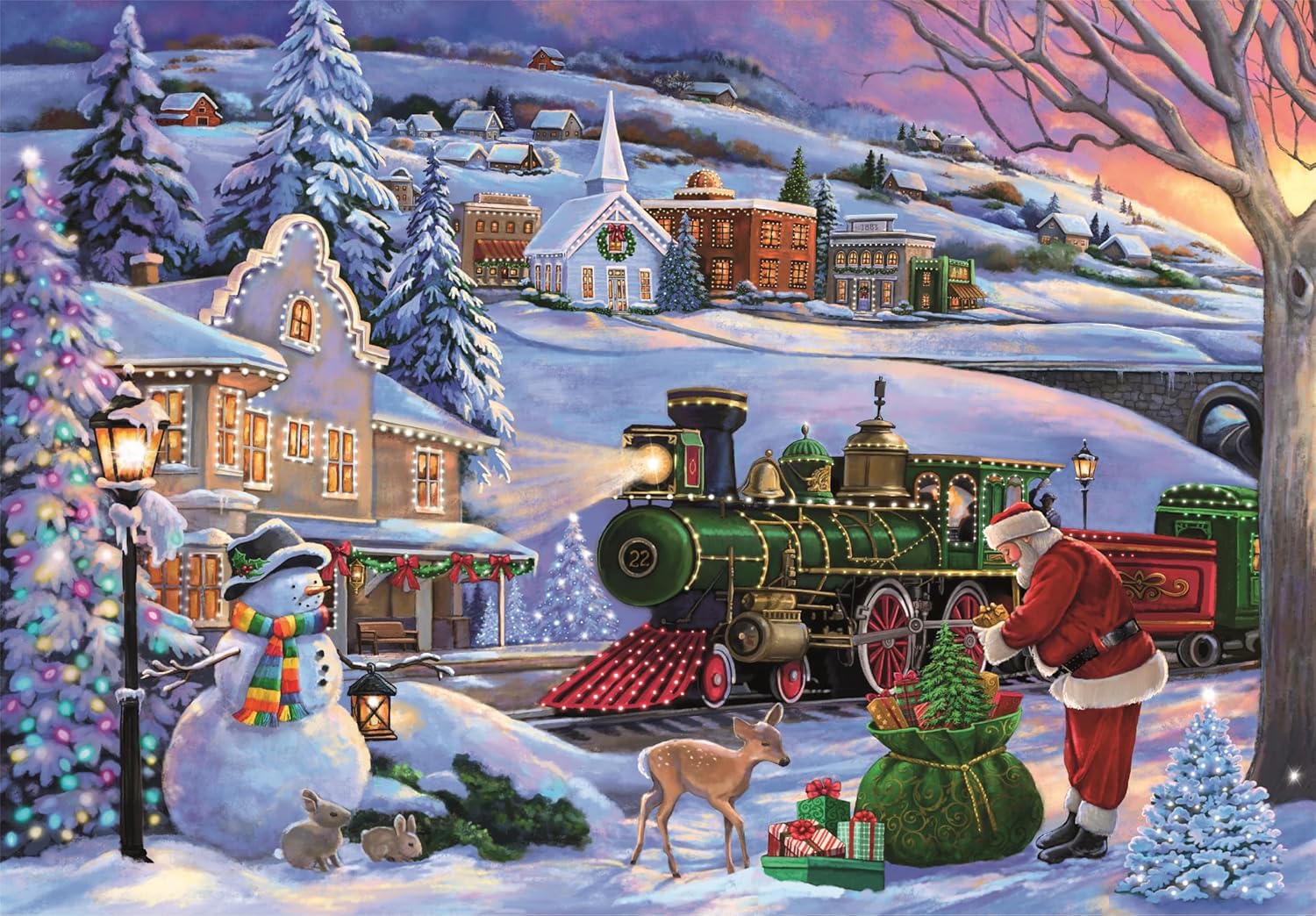 Clementoni - Clementoni Legpuzzel Kersttrein - 500st.