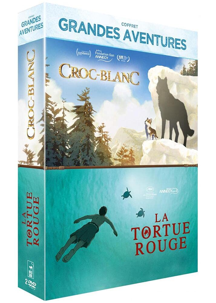 Coffret grandes aventures 2 films : la tortue rouge ; croc-blanc
