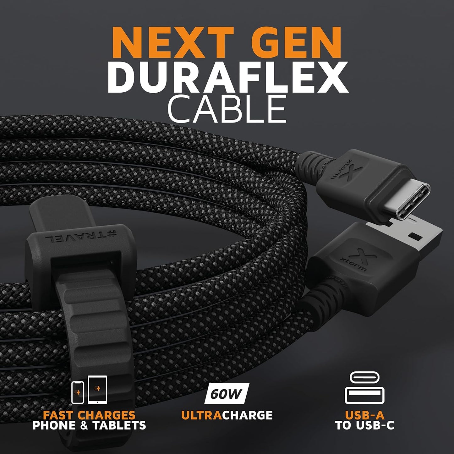 Xtorm - Next Gen Usb-A / Usb-C Cable - Black - 1.5M