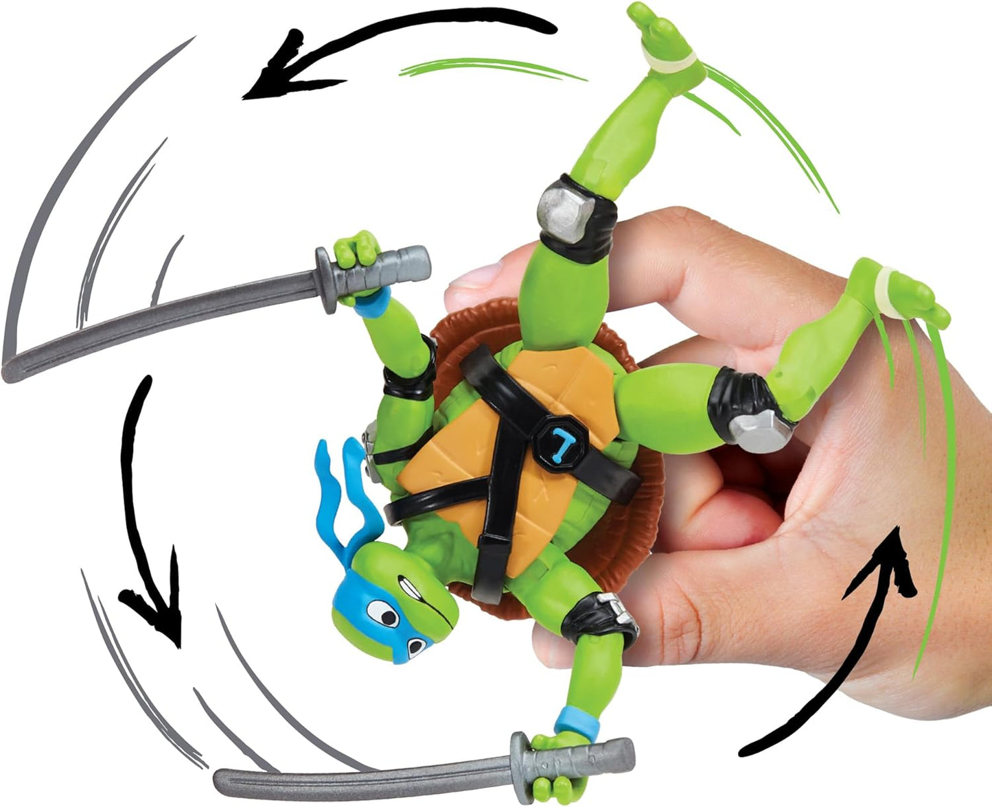 Teenage Mutant Turtles Ninja Shell Spin Leonardo, figurine