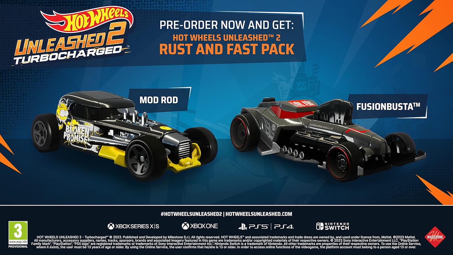Milestone Videospel voor Switch Hot Wheels Unleashed 2: Turbocharged - Pure Fire Edition (FR