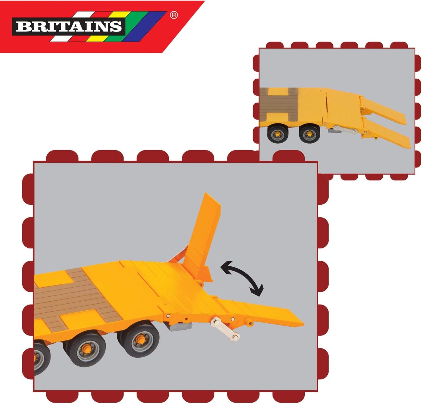 Britains Kane LLTM Low Loader - Collectable Tractor Toy - Tractor Toys Compatible With 1:32 Scale Farm Animals And Toys - Suitable For Collectors And Children From 3 Years