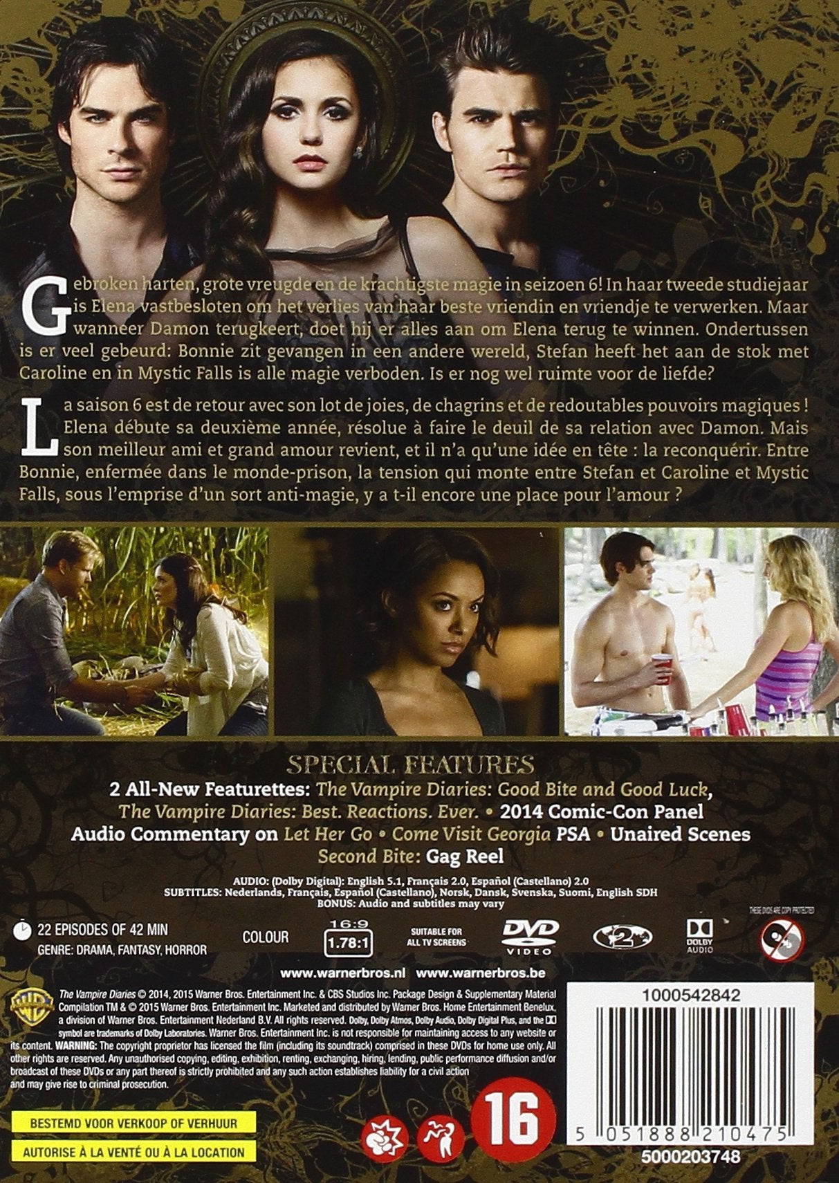 THE VAMPIRE DIARIES - Season 6 (DVD) import , engl + franz