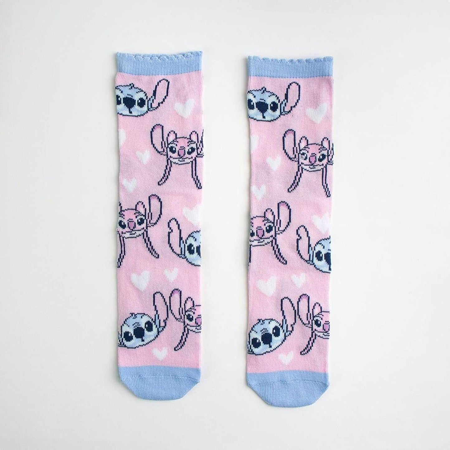 Stitch - Socks 3 Pack Blue & Pink Size 27/30