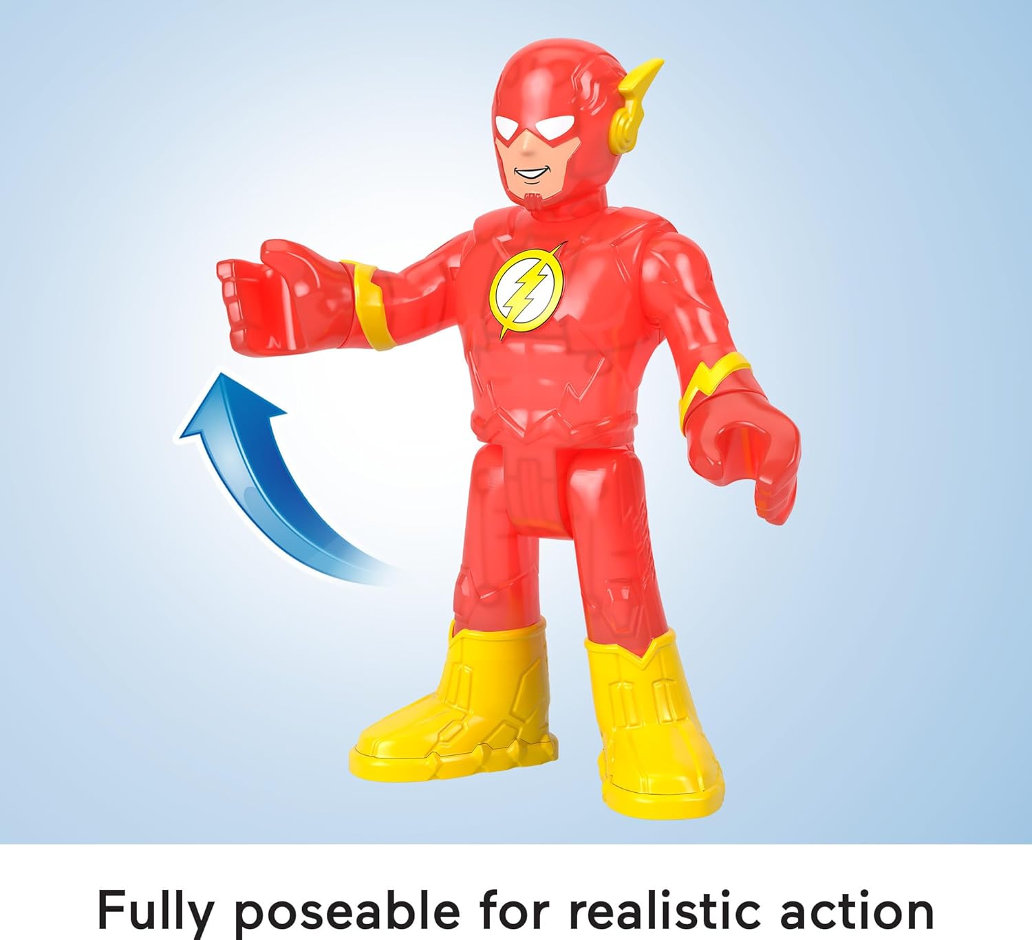 Fisher-Price Imaginext DC Super Friends The Flash XL Toy 10-Inch Poseable Figure for Preschool Pretend Play Ages 3+ Years