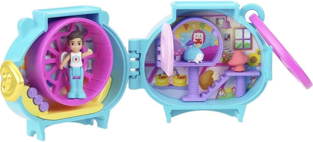 Polly Pocket Collectible Hedgehog Pet Compact Playset for Girls Ages 4 and Up