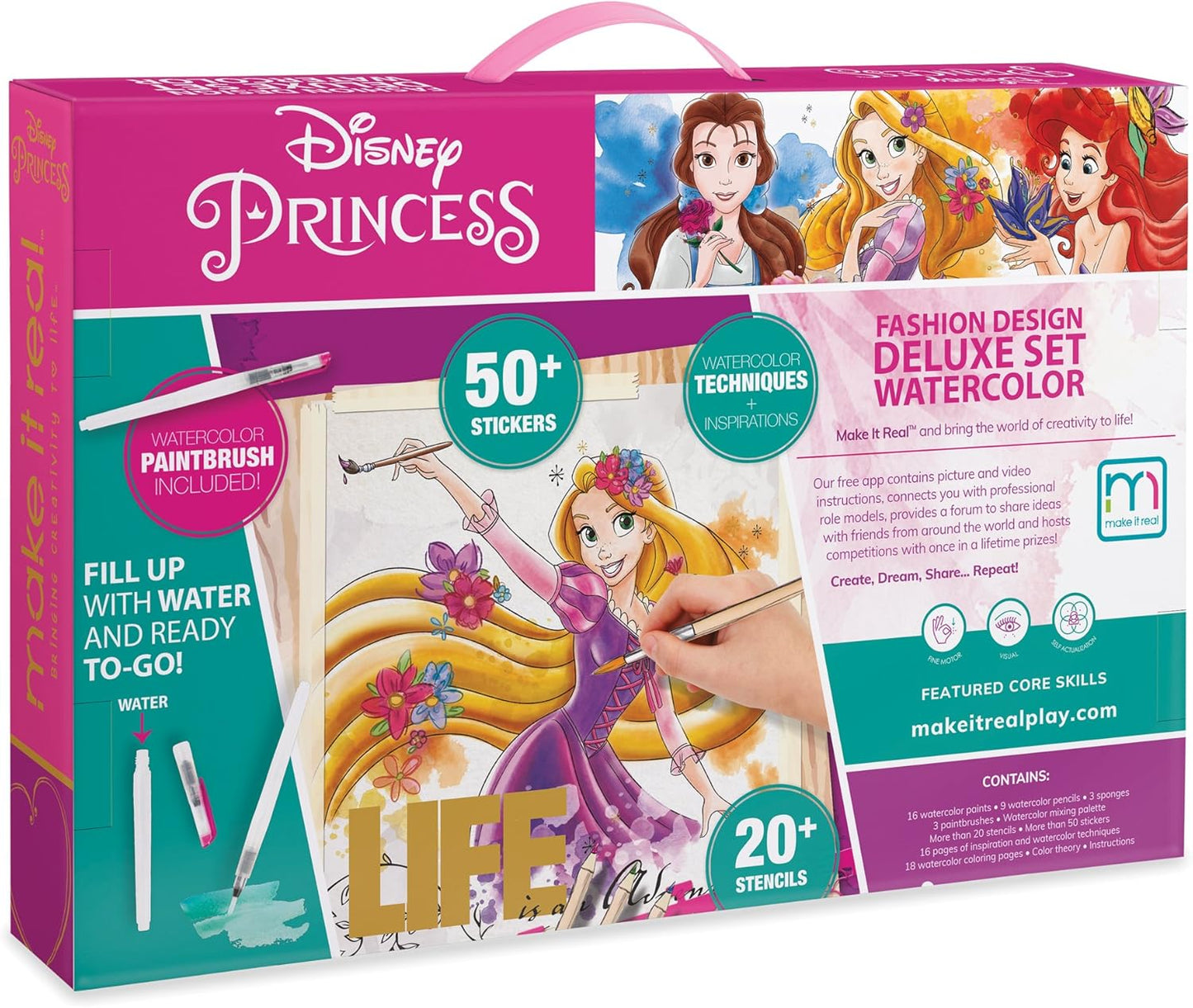 Make It Real Disney Princess: Fashion Design Deluxe Set Watercolor (4252)