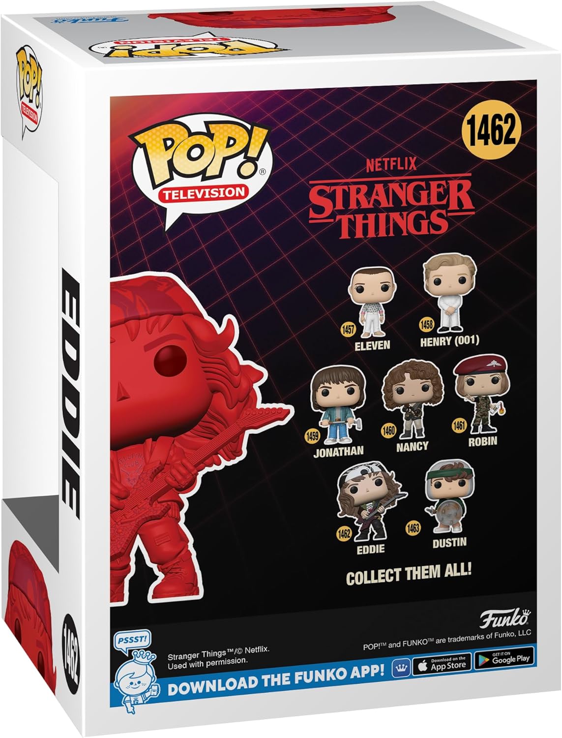 Funko POP! & Tee: Stranger Things - Hunter Eddie With Guitar - Small - (S) - T-Shirt - Clothes With Collectable Vinyl Figure - Gift Idea - Toys and Short Sleeve Top for Adults Unisex Men and Women