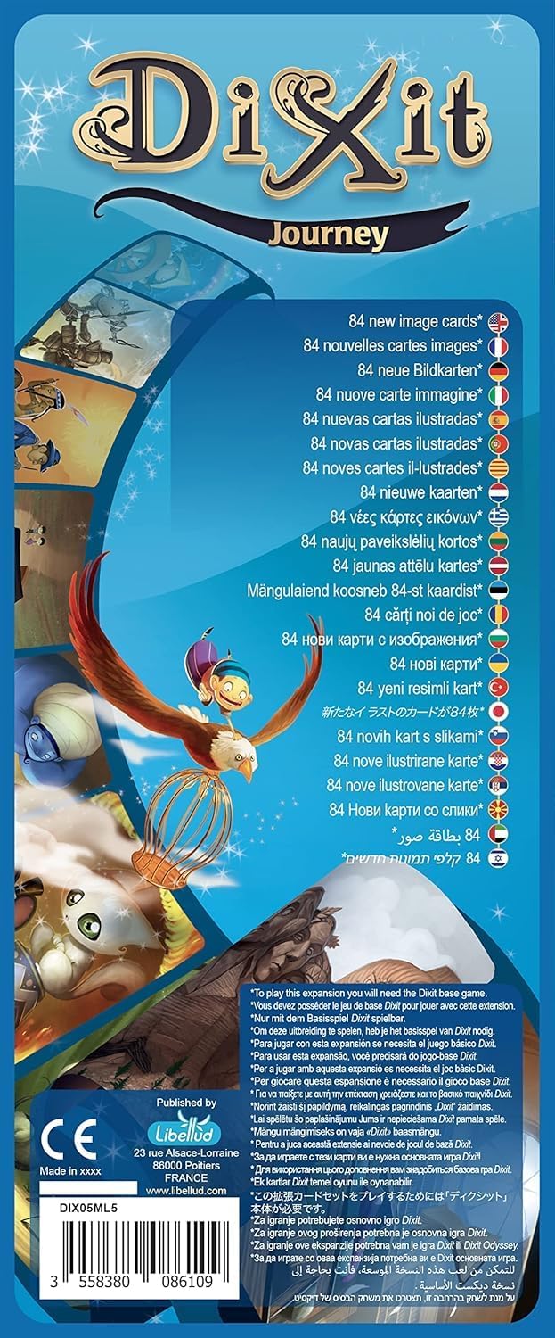 Asmodee Libellud | Dixit Journey | Expansion | Multi-Award Winning Imagination & Creativity Game | Ages 8+ | 3 to 8 Players | 30 Minutes per Game | Multilanguage (includes Spanish