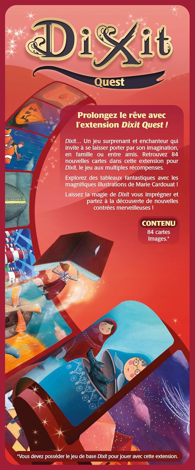 Asmodee Libellud | Dixit Quest | Expansion | Multi-Award Winning Imagination & Creativity Game | Ages 8+ | 3 to 8 Players | 30 Minutes per Game | Multilanguage (includes Spanish