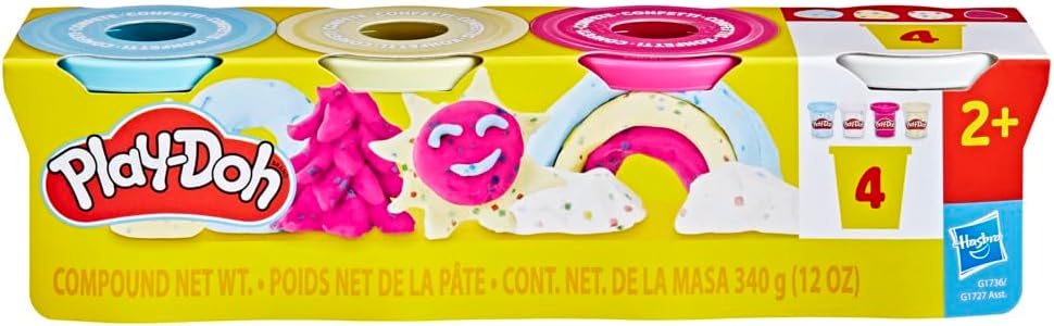 Play-Doh 4-pack Confetti-boetseerklei