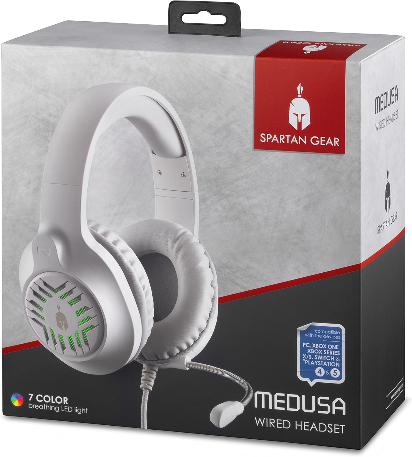 Spartan Gear - Medusa Wired Headset (Compatible With Pc, Playstation 4, Playstation 5, Xboxone, Xbox Series X/S, Switch)