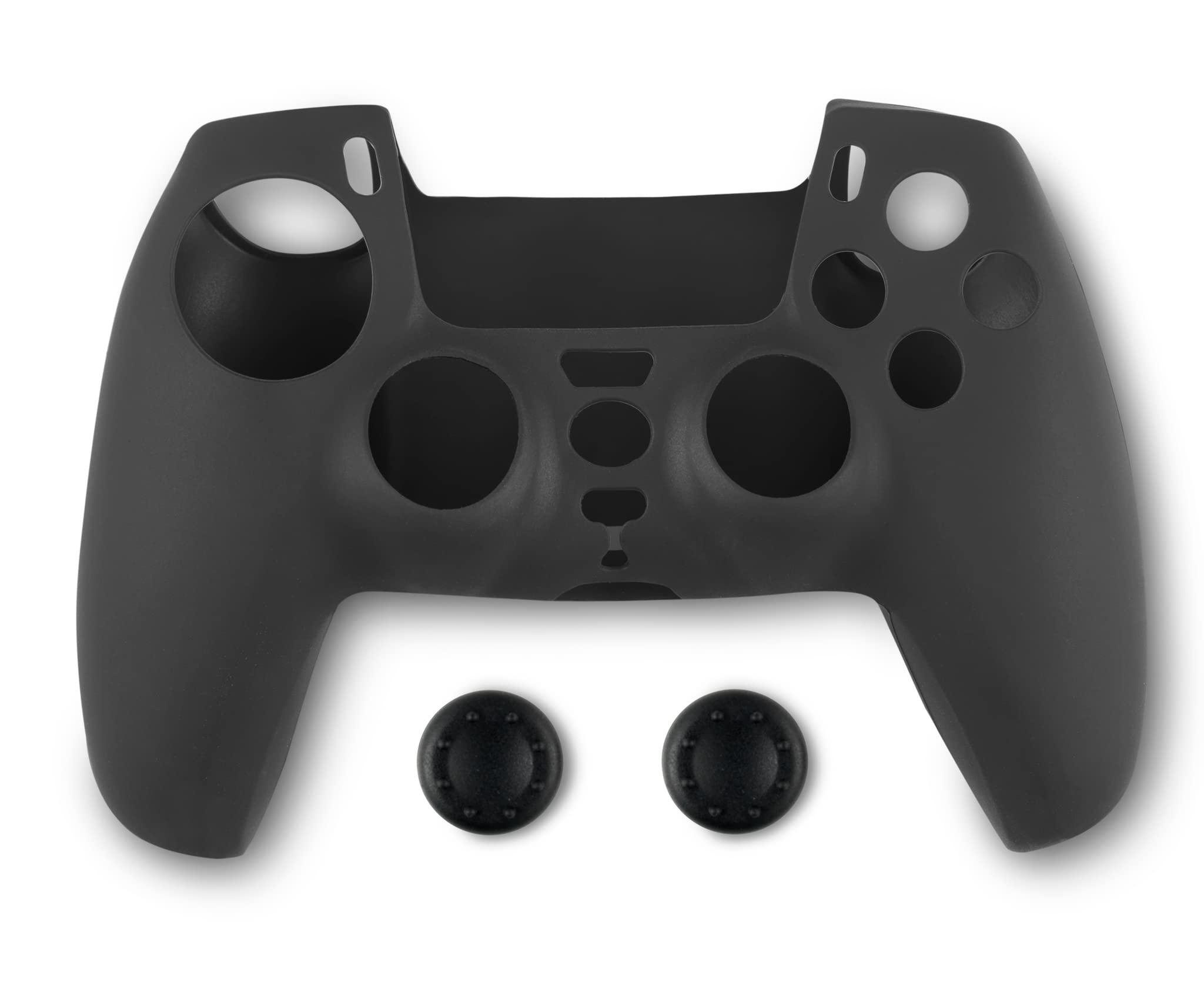 Spartan Gear - Controller Silicon Skin Cover and Thumb Grips (compatible with playstation 5) (colour: Black