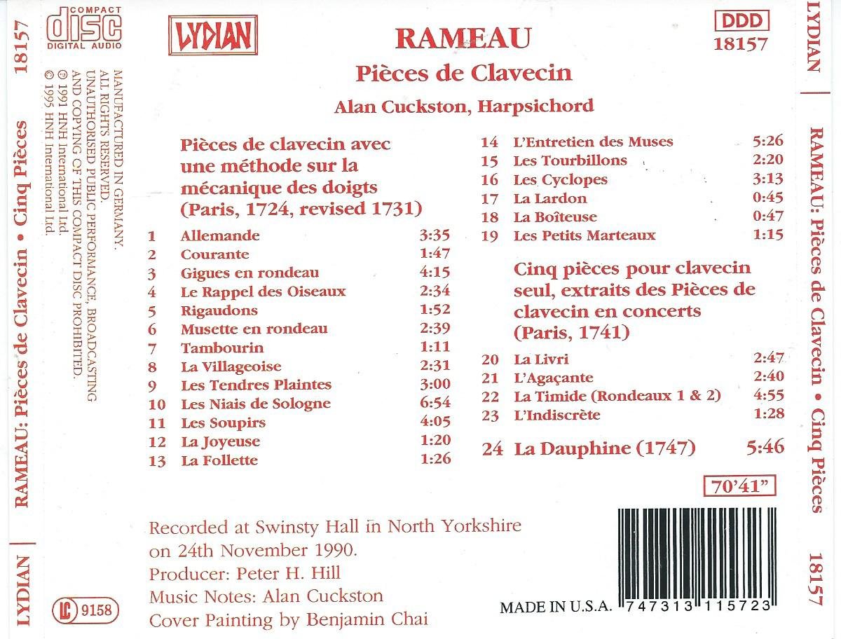 Rameau: PiFces De Clavecin Etc