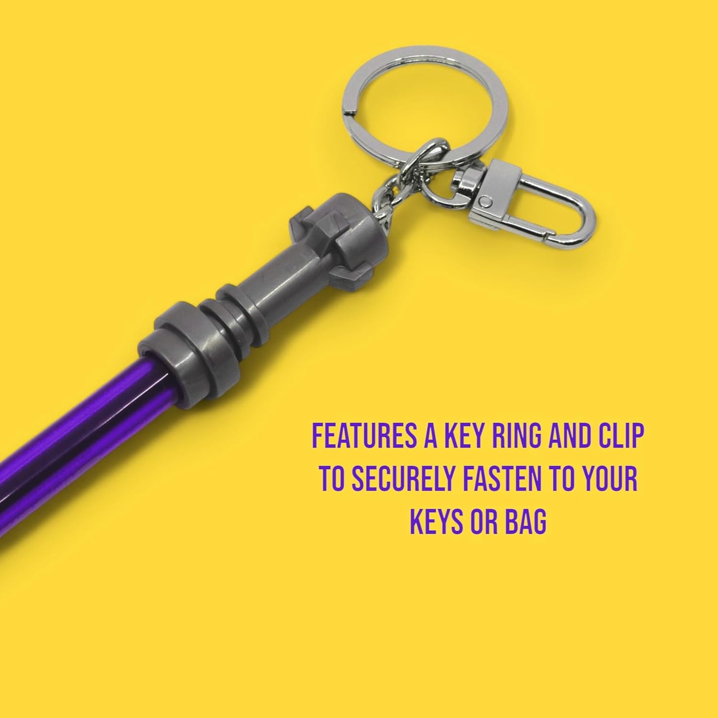 IQ LEGO Star Wars Lichtschwert-Gelschreiber mit Clip, Violett (53516