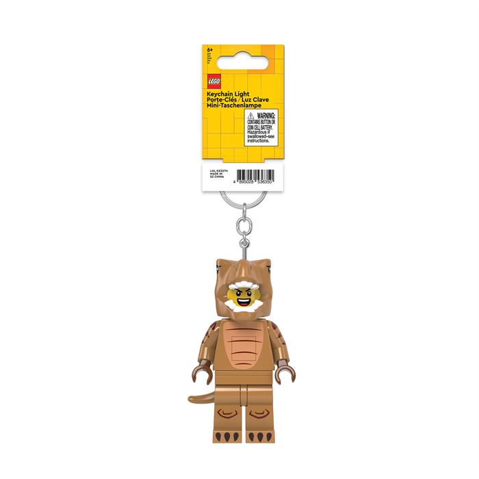 LEGO Minifigurines Keychain Light - T-Rex Costume Fan