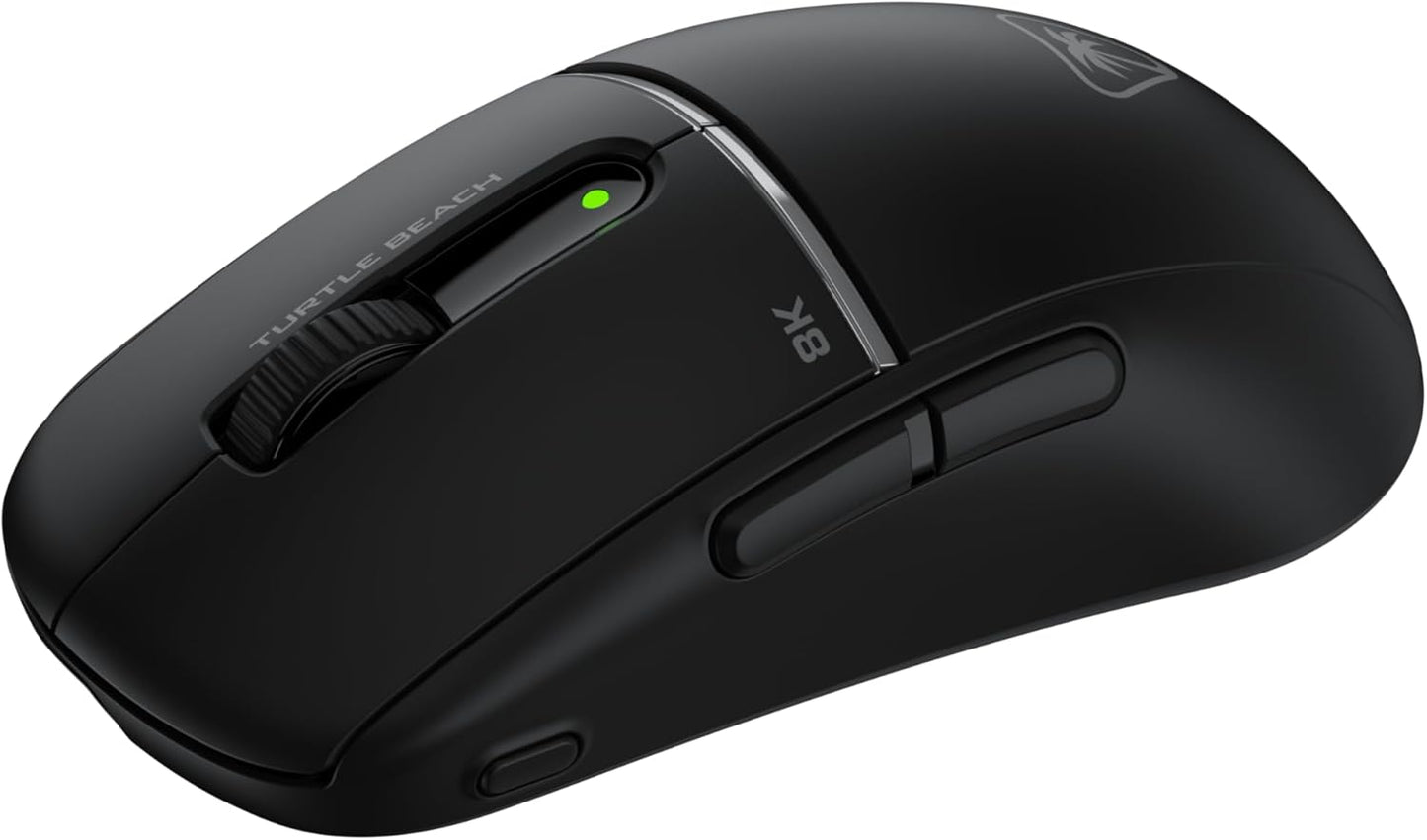 Turtle Beach Burst II Pro Black Wireless Esports Gaming Mouse - 8K polling, 57g Ultra Lightweight, 150-hour battery, Optical Switches, Symmetrical, 30K DPI Optical Sensor, 8 programmable inputs