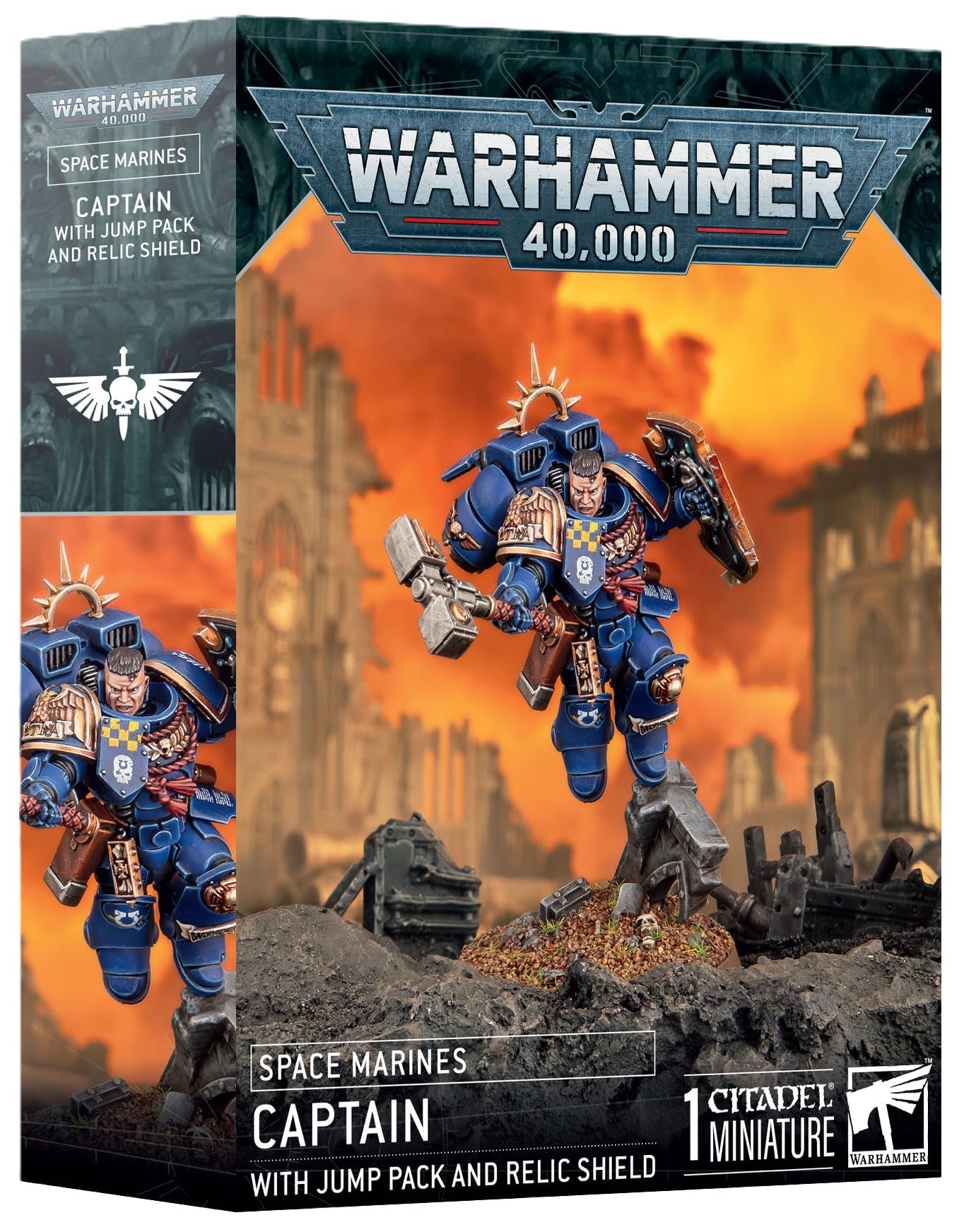 Games Workshop - Warhammer 40,000 - Space Marine: Captain with Jump Pack & Relic Shield