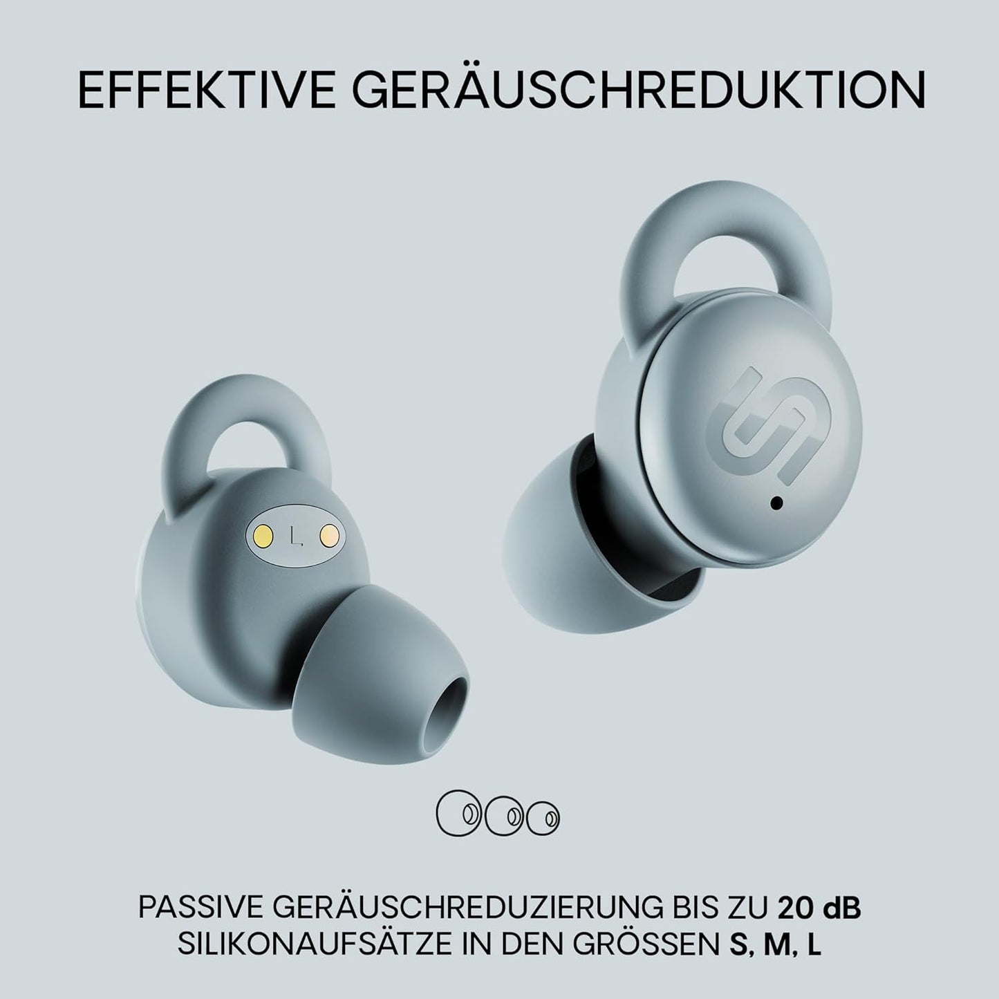 Urbanista Mini Sleep Headphones Sleep Earbuds, Noise Blocking Earphones, Side Sleepers, 27 Hours Playback, Adjustable Sleep Timer, Comfortable Flat Design, Postage Bluetooth 5.4, 3 EQ Modes, Blue
