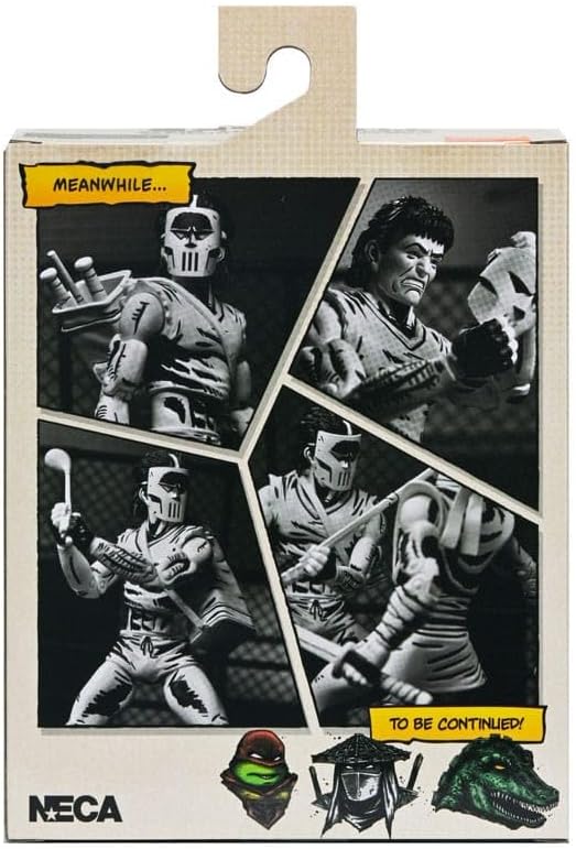 NECA Teenage Mutant Ninja Turtles (Mirage Comics) 1:7 Scale Collectible Action Figure, Casey Jones Black & White Figure