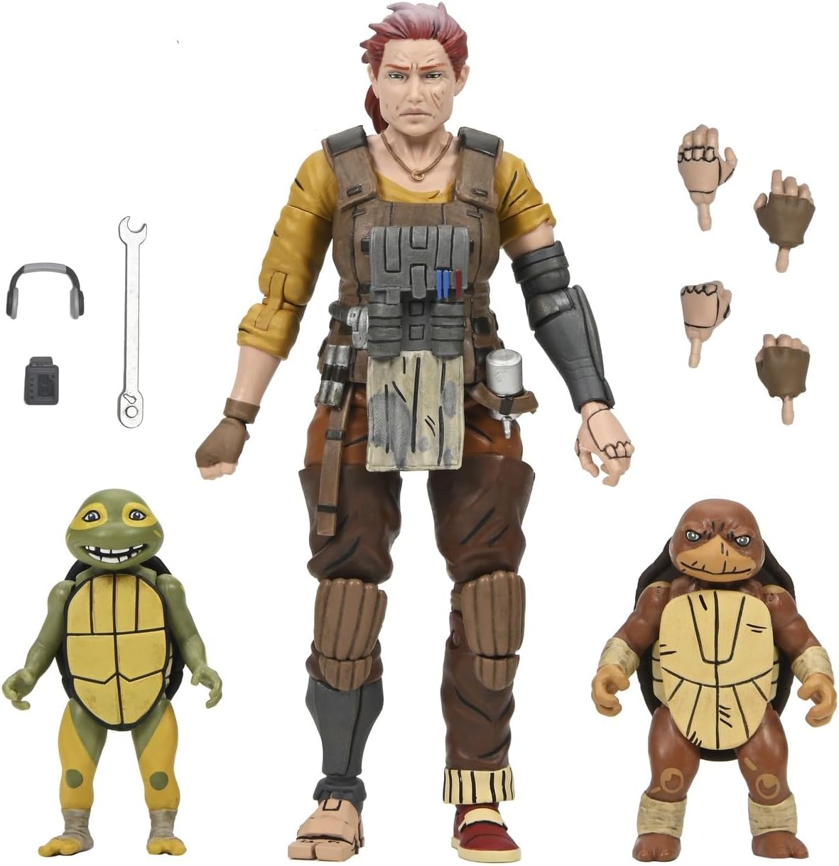 Grammy April with Baby Yi & Moja Scale Action Figure 18 cm Teenage Mutant Ninja Turtles The Last Ronin - The Lost Years