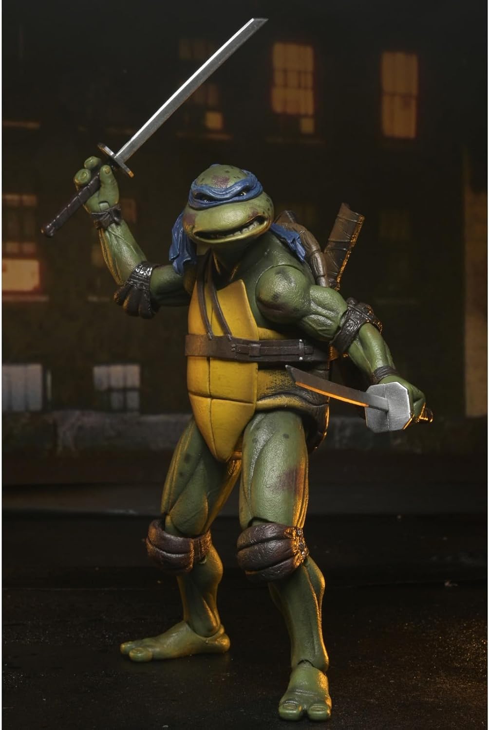 NECA Teenage Mutant Ninja Turtles Leonardo and Shredder Action Figures 2 Pack with Accessories Collectible Set