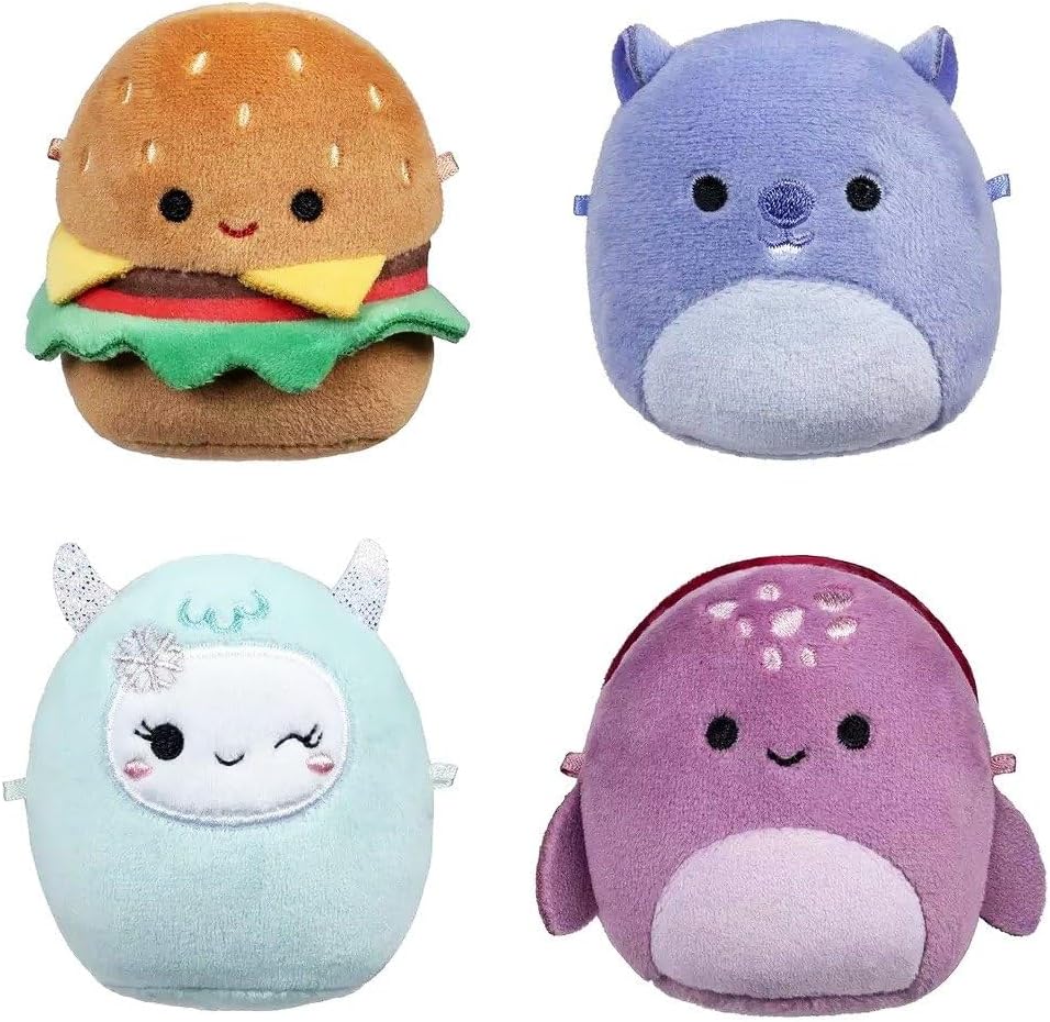 Squishmallows - Squishmallows Knuffel Pluche Micromallows - Carl Yollie Javari Tudor 4-pack