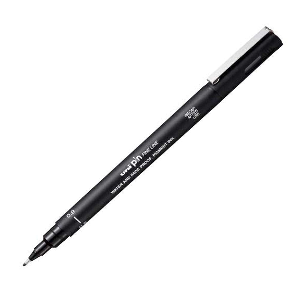 Uni Mitsubishi 93923 Pin Fineliner, Nero, Punta 0.9 mm
