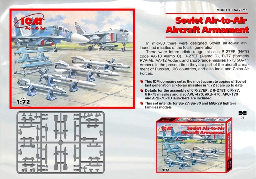 ICM Models Soviet Air-To-Air Aircraft Armament Building Kit