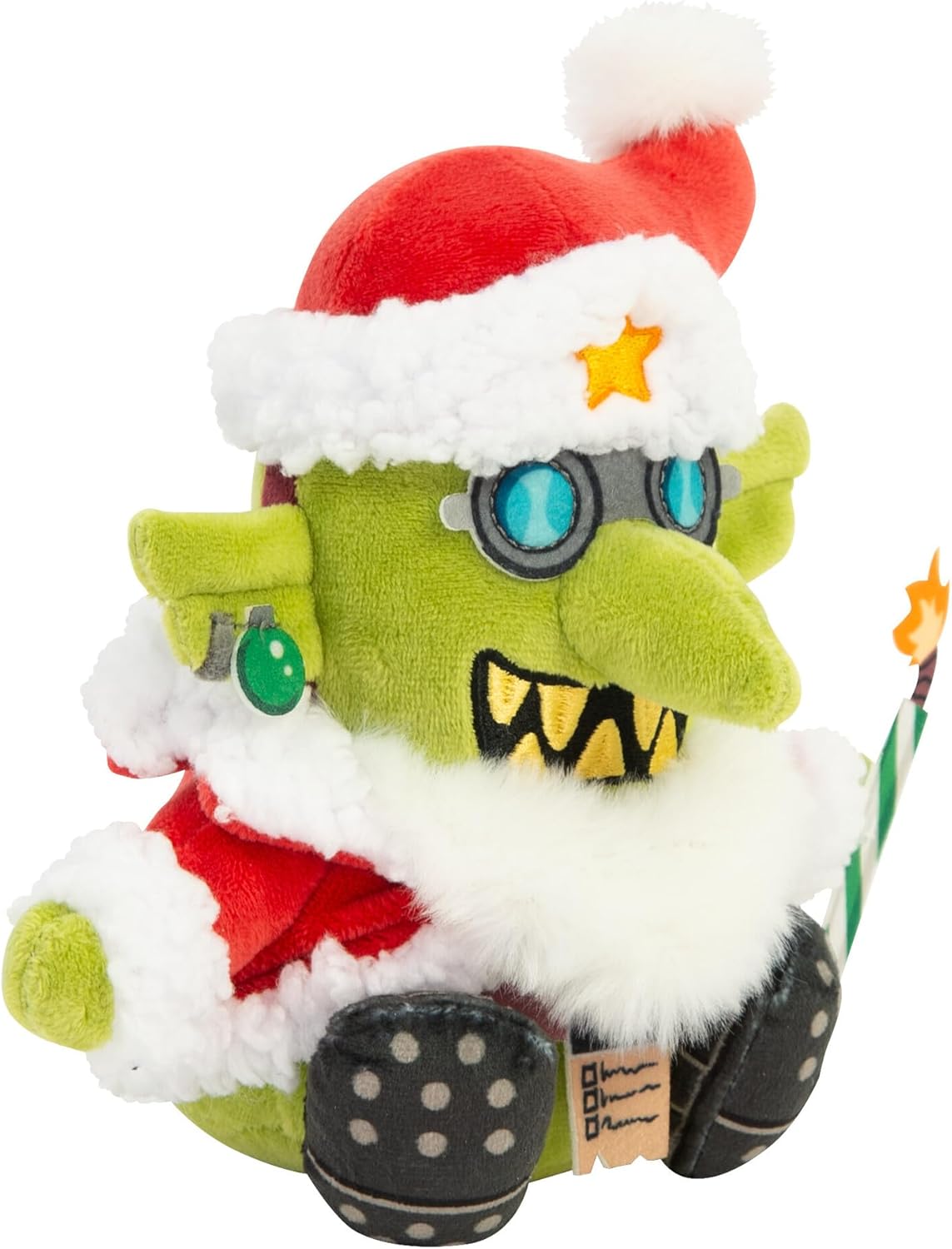 TOMY Warhammer Da Red Gobbo Plush, Collectable Soft Toy for Teens and Adults, Warhammer 40,000 Festive Goblin Figure, Grotmas Bomb Detail, Officially Licensed Gift, Ages 12+